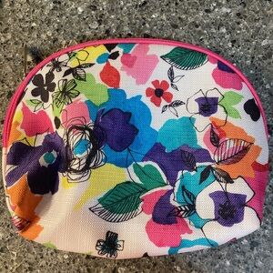 Clinique Pink and White Cosmetic Pouch